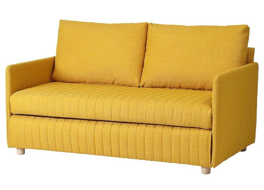 FRIDHULT Sleeper sofa, Skiftebo yellow