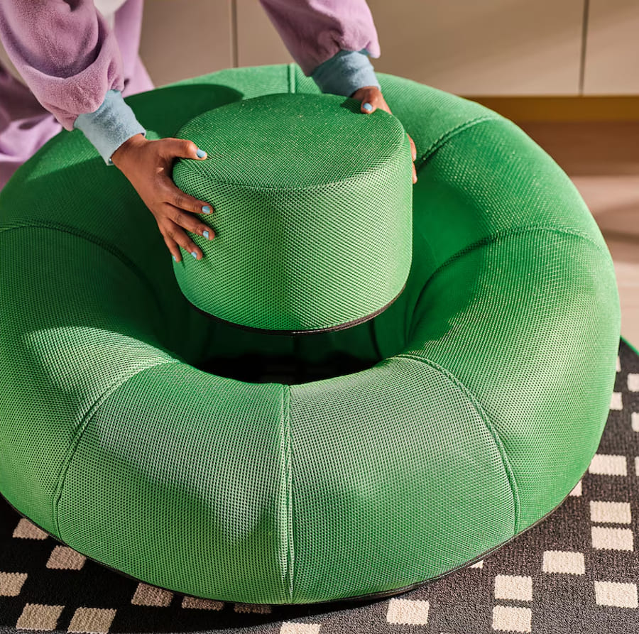 BRÄNNBOLL IKEA Inflatable Gaming Chair, Green