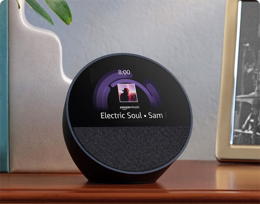 The Amazon Echo Spot 2024, Glacier White