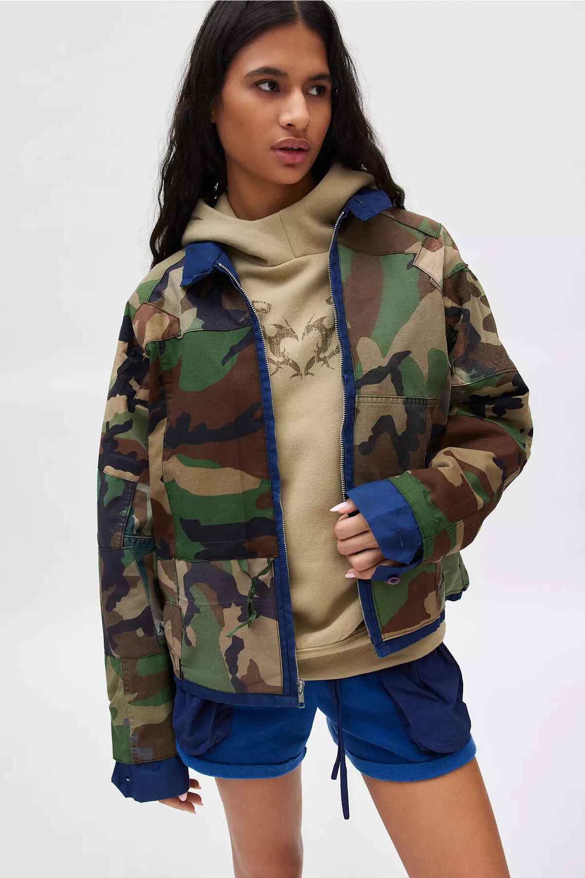 Urban Renewal Remade Patchwork Camo Jacket