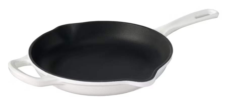 Crofton 9" Cast Iron Fry Pan, White